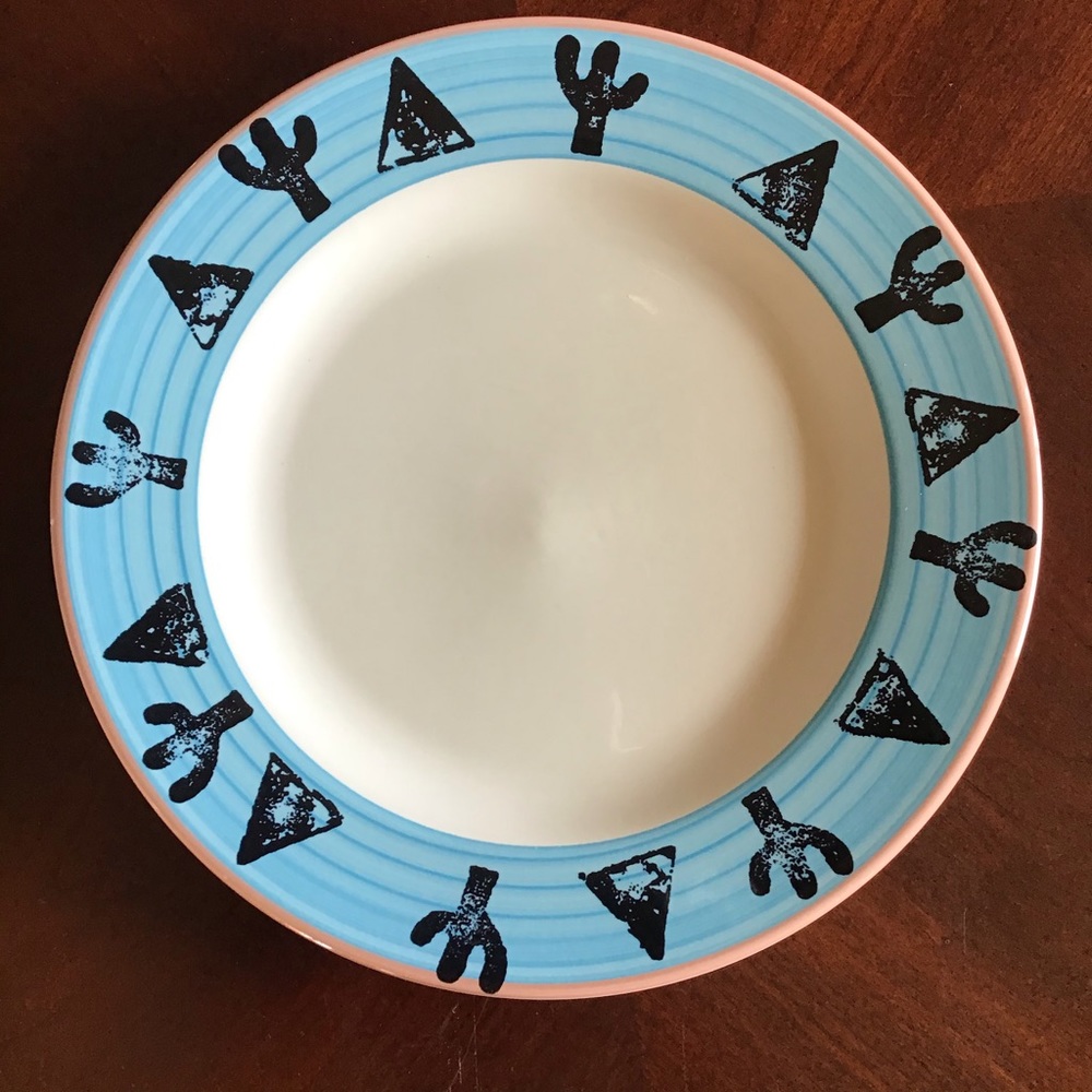 Vintage HF Alox Coors Cactus & Teepee Large Dinner Plate